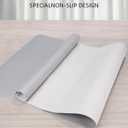 Leather Desk Pad Protector-48 x 24" Computer Desk Mat, Large Mouse Pad, Non-Slip Desk Pad, Waterproof PU Leather Desk Blotter Mat, Desk Cover Mat for Office and Home (Light Grey)
