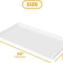 SpaceAid Washer Dryer Countertop, Laundry Wood Shelf Topper with Edge, 54" Width x 27.5" Depth Cover Guard Organizer for Washer and Dryer Laundry Hamper Counter Storage Organization (White), Large