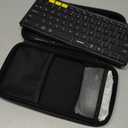 Foldable Keyboard and Mouse, Samsers KM08X Folding Bluetooth Keyboard Mouse Combo with Backlight, 2.4G + BT5.0 x 2, Full-Size Travel Keyboard & Portable Wireless Mouse for Windows iOS Mac OS Android (Graphite - Backlit)