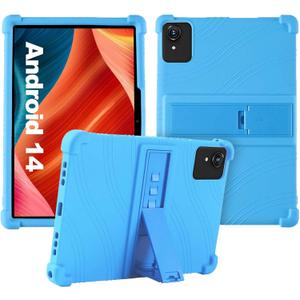 Case for Hasskya/ZOFYWNAS CSW10703 Tablet 10 inch,Soft Silicone Protector Cover,Kids Friendly,Adjustable Stand Tablet Cover,4 Corners Thicken Shockproof,Sky Blue