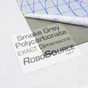 Smoke Grey Polycarbonate Plastic Sheet 24" X 48" X 0.0625" (1/16") Exact, Shatter Resistant, Easier to Cut, Bend, Mold than Plexiglass. Hobby, Home, DIY, Industrial, Crafts. Translucent Gray Tinted PC