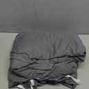 Duvet Cover Queen Size Set - Extra Soft Queen Size Duvet Cover 90 x 90 with 2 Pillow Shams - Hotel Luxury Easy Care and Fade Free w/Zipper Closures & Ties - Comfy Breathable Bedding Set (Dark Grey) (07 - Dark Grey (No Comforter))