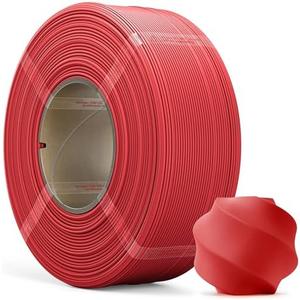 MarsWork PLA Matte Refill Filament 1kg (2.2lbs) for Reusable Spools, 1.75mm Spool-Less 3D Printing Filament, Compatible with Bambu Lab 3D Printers - Red