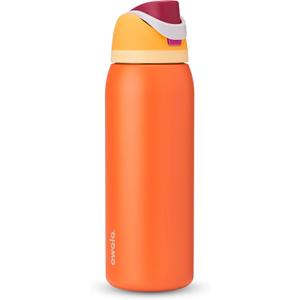 Owala FreeSip Insulated Stainless Steel Water Bottle with Straw for Sports, Travel, and School BPA-Free Sports Water Bottle, 40 oz, Citrus Crush