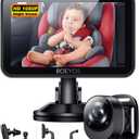 Baby Car Mirror - Baby Car Camera 4.3 inch HD 1080P - Rear Facing Car Baby Monitor with Night Vision - Adjustable View Angle, Easy Setup, Safety for Infants - Black