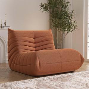 Bean Bag Chair, Fireside Chair Bean Bag Sofa Large Bean Bag Chair for Adults, Bean Bag Chairs for Teens with High Density Comfortable Foam, Memory Foam Bean Bag for Living Room, Bedroom (Orange) (Single) (37"D x 38"W x 29.5"H)