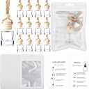 Boao 300 Sets Empty Car Air Diffuser Bottles with Card and Bag, Cylinder