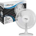 PAMI Oscillating Desk Fan - Portable Table Top Fan With 3 Speed Levels, Large Blades & Adjustable Tilt- Max Air Flow Office Desk Fan- Electric Cooling Fan For Bedroom Home Dorm Office (White, 16'')