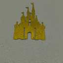 Castle Cake Topper Princess Cake Topper Castle Theme Birthday Party Decorations Princess Party Supplies Princess Happy Birthday Cake Decorations Princess Baby Shower Supplies (Gold)