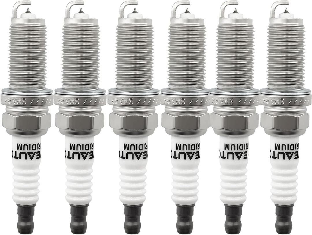6240 Iridium Spark Plug 6pcs 22401-5M015 PLFR5A11 Compatible with Toyota 2002-2024,BMW 2004-2015,NISSAN 2000-2021,LEXUS 2005-2024,VOLVO 2006-2018,Porsche 2009-2020,Saab 2005-2015 L6 V6 (C01020013)