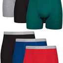 Hanes mens Underwear Boxer Briefs Pack, Cool & Breathable Cotton Moisture-wicking Underwear for Men, No Ride Up, Size L