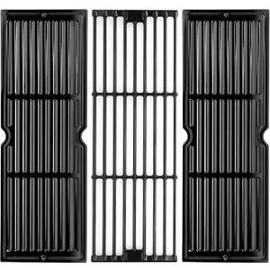 Hisencn Porcelain Cast Iron Grill Grates & Griddle Plate for Char-Griller Grills, Replacement Parts for Chargriller Grill, Even Heat Retention, Prevent Food Falling, Fits Models 5050, 5650, 4000, 3000