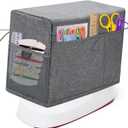 Sewing Machine Cover, Protective Cover with Storage Pocket and Side Handles, Sewing Machine Cover Dust Cover for Most Standard Sewing Machine etc, Printed Sewing Patterns(Grey)