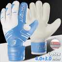 Sportout Youth&Adult Goalie Goalkeeper Gloves, Strong Grip for The Toughest Saves, with Finger Spines to Give Splendid Protection to Prevent Injuries 3 Colors (Blue, 9)