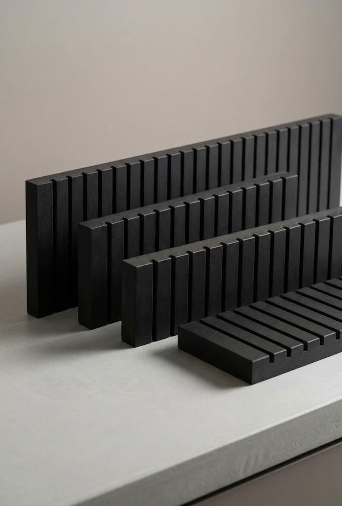 Magnetized engrated black 4 pcs 11 3/4" X  1/2