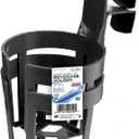 Custom Accessories 92200 Large Plastic Cup Holders, Black, Pack of 2