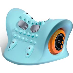 GYSIEN Neck Massager, Neck and Shoulder Relaxer with Heat, 3 Modes, Portable Pillows for Pain Relief and Muscle Relax, 26 Angle Cervical Traction Device for Back, Shoulder