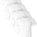 Hanes Comfort Fit Undershirt, Men’s Crewneck Stretch-Cotton T-Shirt, 4-Pack, White-4 Pack, Large