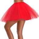 Women Teen Adult Classic Elastic 3 4 5 Layered Tulle Tutu Skirt Costume Bottom