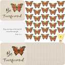 30 Sets Butterfly Pins on Cards Bulk Religious Bible Verse Monarch Butterfly Brooch with Be Transformed Card, Christian Cross Lapel Pins for Women Christmas Gifts Sunday School Party Favor