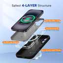 Miracase Compatible with iPhone 16 Case, [Soft Anti-Scratch Microfiber Lining], Compatible with MagSafe, Liquid Silicone Case Shockproof Drop Protection Phone Case for 16,Black