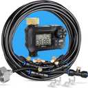 homenote Automatic Misting Cooling System with Timer, 46FT Misting Line, 10 Brass Nozzles, and 3/4" Brass Adapter for Patio Cooling and Garden Watering
