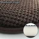 Brown Chairs Cushions for Dining Chairs 6 Pack Non Slip Foam Kitchen Seat Cushions Washable Soft Thick Patio Pads Large Wooden Metal Tapered Chair Cushions,17" x 15", 17*15in