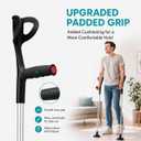 Forearm Crutches for Adults, Foldable, Adjustable, Self-Standing Wide Base