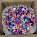 8000+ pcs Pony Beads Bulk for Bracelet Multi-Colored Making Beads for Hair Braiding DIY Crafts Kandi Jewelry Key Chains and Ornaments Decorations Boxed