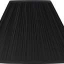 Aspen Creative 33142, Mushroom Pleated Traditional Spider Lamp Shade, Black, 7" Top x 17" Bottom x 11-1/2" Slant