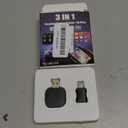 2026 Upgrade 3 in 1 Wireless Carplay Mirror Link Adapter for iPhone/Apple/Android Phone to Car Screen, Auto Connect-Black