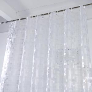 Short Clear Shower Curtain Liner 60 Inch Long, Waterproof Plastic Bathroom Curtain Liners, Semi Transparent, Hotel Quality, Machine Washable, 72 X 60 Inch