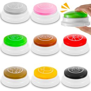 Syhood 8 Pcs Animal Sounds Buzzer for Trivia Games, Answer Buzzers for Classroom, Feud Jeopardy Buzzer Button with Lights and Sounds for Classroom Party Teacher Game Show(Classic Style)
