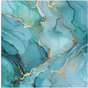 senya Marble Cloth Napkin Abstract Turquoise Marble Dreamy Cloth Napkin Set of 6 Washable Reusable Polyester for Family Dinner Party Holiday
