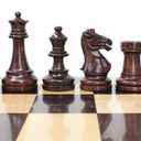 House of Chess - Grand Master Staunton Tournament Chess Set Pieces - King Size: 3-3/4" (Broad Base) + 2 Extra Queens - Ringy Rosewood/Boxwood