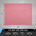 PIC AUTO Heavy Duty Rubber Trunk Cargo Liner Floor Mats, Trimmable to Fit for Car, SUV, Van, and Trucks – All-Weather Protection, Anti-Slip Backing, Easy to Clean, Durable and Long-Lasting (Large, Pink)