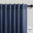 Navy Blue Curtains for Boys Bedroom Kids Small Windows 30 Inch Length 2 Panels Back Tab Pocket Thick Sheer Short Linen Indigo Dark Blue Curtains for Kitchen Bathroom Basement Playhouse School Office