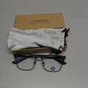 Blue Light Glasses Men Rectangle Large Browline Computer Gaming Glasses Blue Blocker Anti-Glare UV400 Protection Clear Lens (52179-black)