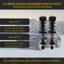 Dasbecan Rear MagneRide Struts Compatible with Range Rover Evoque 2012-18