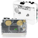 Auto Reverse ＆Clear Stereo Cassette Player,Builtin Cool Copper Wheel Movement＆Earphone,Cassette Tape to MP3 Converter with Tape Converter Software,Powered by USB Power Cord or AA Battery