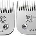 10 Blades for Dog Grooming Blades Compatible with Andis,Oster A5,Wahl km10 Dog Clippers,Size-#10, 1/16-Inch Cut Length (4PCS-#3FC+4FC+5FC+7FC)