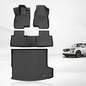 KELCSEECS® Floor Mats & Cargo Liner Custom for Acura RDX 2025 2024 2023 2022 2021 2020 2019, All Weather Protection TPE Floor Liners Front& Rear Row Full Set Acura RDX Accessories Black