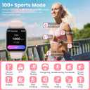 Smartwatch for Women, 1.83 Fitness Watch with Blood Pressure, Calls/Messages, Female Cycle Tracking, Heart Rate & Sleep Monitor, IP68 Waterproof for Android & iPhone (Silver)