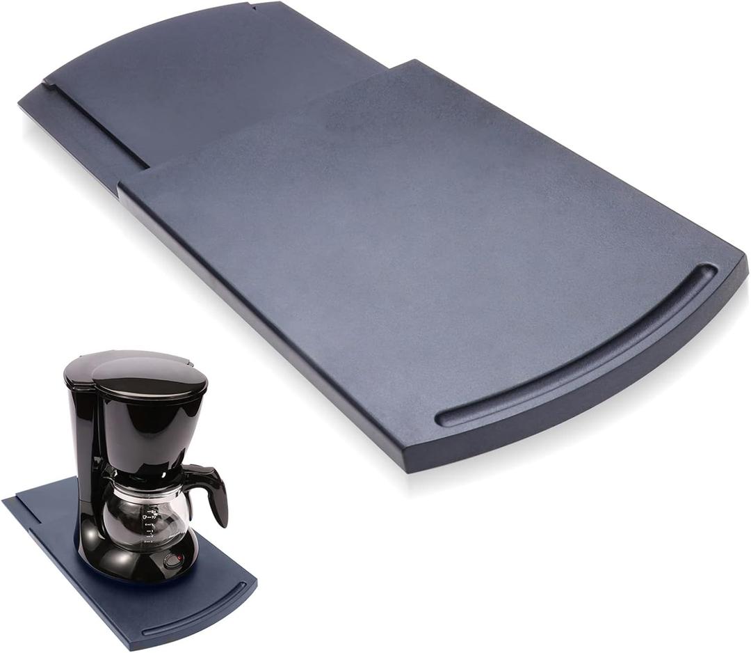 Handy Sliding Tray for Coffee Maker, Kitchen Appliance Moving Caddy, Countertop Slider with Smooth Rolling Wheels for Blender, Toaster, Air Fryer, Pot, Food Processors, Aid Mixer (Set of 1)