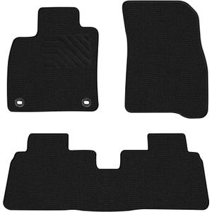 Carpet Floor Mats for Accord 2023-2025: AOMSAZTO Black Car Mats with Non-Slip Backing and Driver Heel Pad Compatible with 2025 2024 2023 Accord Sedan All Weather Carpet Floor Liners 4PCS