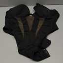 Milumia Women's Sexy Sheer Mesh Spaghetti Strap Bodysuit See Through Rave Party Cami Tops L