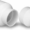 2 Pcs 4" to 2" 4" to 3" PVC Reducer Coupling Adapter Socket x Socket Pipe Fittings Schedule 40 Slip Dwv Connectors Airflow Tube for Home Industrial Sewer High-flow Plumbing Irrigation Pool Spa
