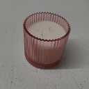 Ribbed Pink Candle Jar 8oz.