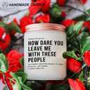 Unique Farewell Gifts for Women Coworkers & Bosses: Funny Employee Going Away Gifts - 'Goodbye, New Job' Good Luck Candle for Work Bestie (How Dare)