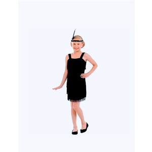 fun shack Black Girls Flapper Dress, Kids Flapper Costume, 1920s Style Dress for Girls, Vintage Flapper Outfit Size M